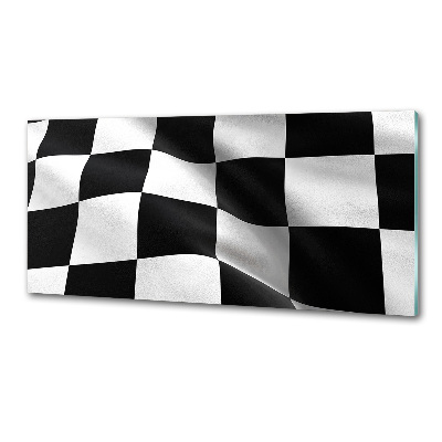 Glasrückwand für die küche Zielflagge