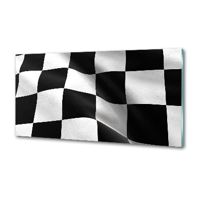 Glasrückwand für die küche Zielflagge