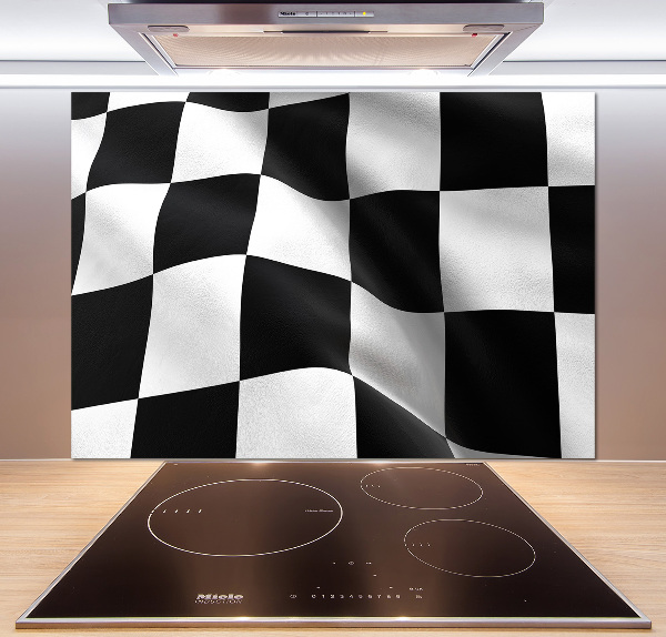 Glasrückwand für die küche Zielflagge