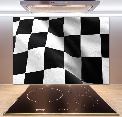 Glasrückwand für die küche Zielflagge