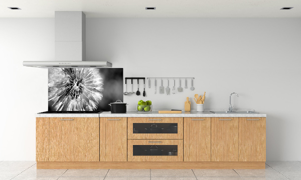 Glasrückwand für die küche Löwenzahn