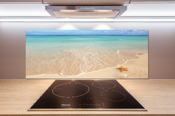 Platte für Küchenrückwand Seesterne am Strand