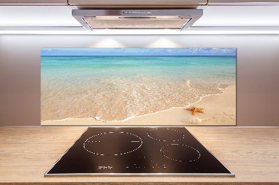 Platte für Küchenrückwand Seesterne am Strand