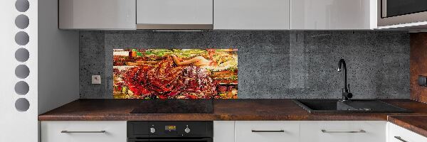 Küchen wandpaneel Schlafende Frau