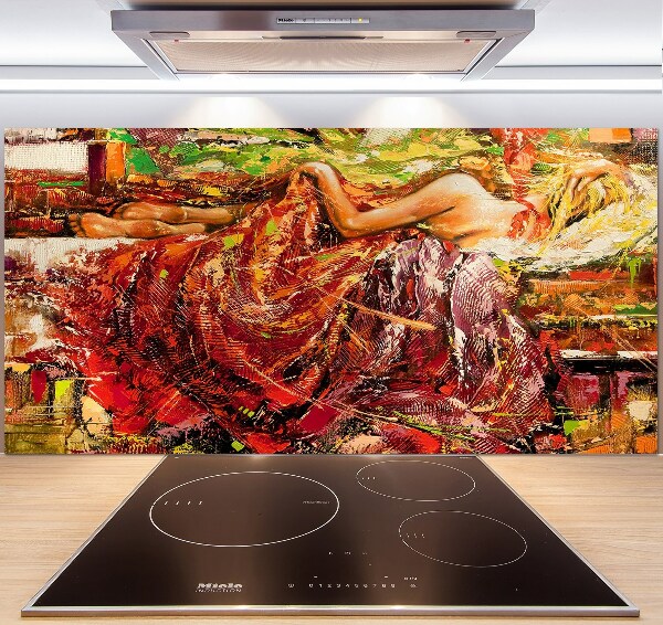 Küchen wandpaneel Schlafende Frau