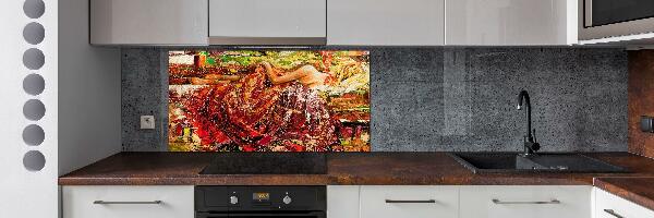 Küchen wandpaneel Schlafende Frau