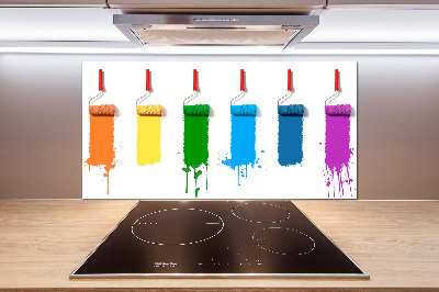 Glasrückwand für die küche Farbrollen