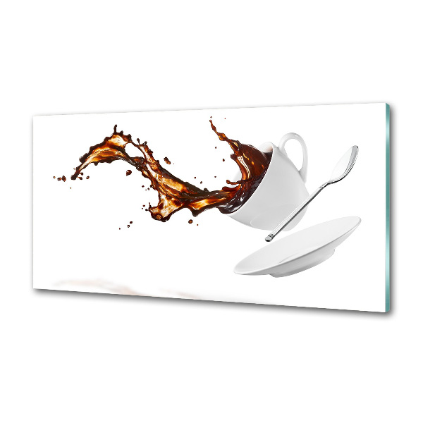 Platte für Küchenrückwand verschütteter Kaffee