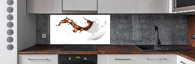 Platte für Küchenrückwand verschütteter Kaffee