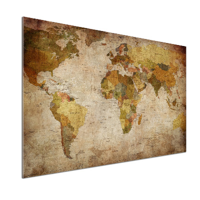 Platte für Küchenrückwand Politische Karte