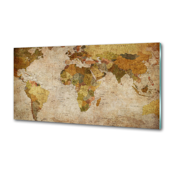 Platte für Küchenrückwand Politische Karte