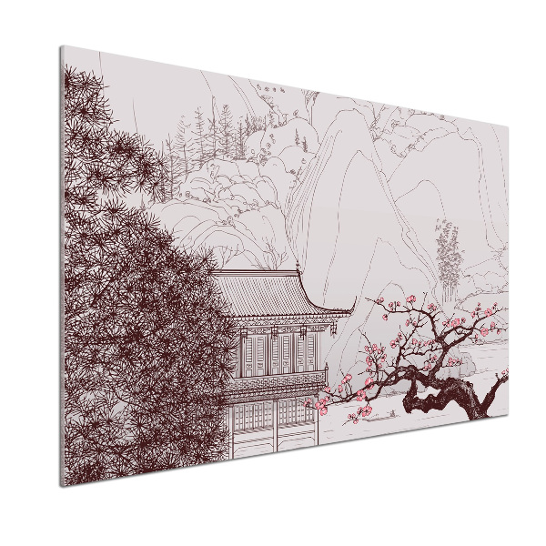 Platte für Küchenrückwand Chinesische Landschaft