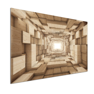 Küchen wandpaneel Holztunnel