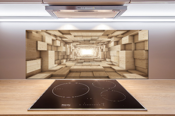 Küchen wandpaneel Holztunnel