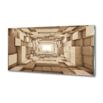Küchen wandpaneel Holztunnel