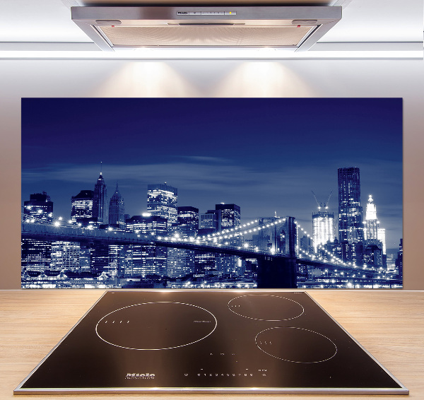 Küchen wandpaneel New York bei Nacht