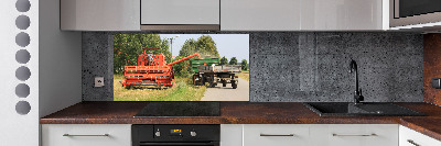 Küchen wandpaneel Mähdrescher