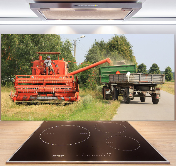 Küchen wandpaneel Mähdrescher