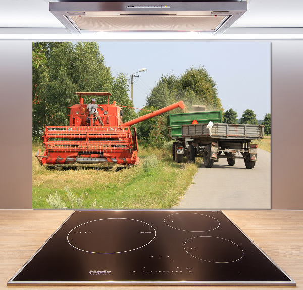 Küchen wandpaneel Mähdrescher
