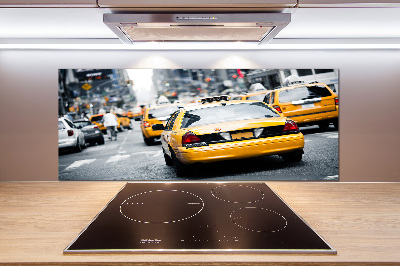 Glasrückwand für die küche New Yorker Taxis