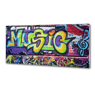 Glasrückwand für die küche Graffiti an der Wand