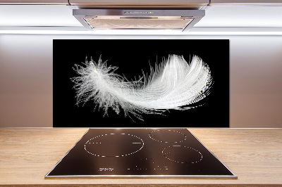 Glasrückwand für die küche Feder