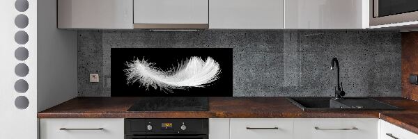 Glasrückwand für die küche Feder