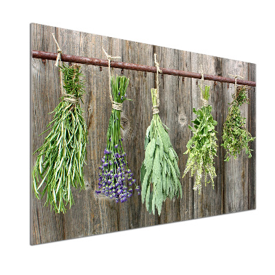 Küchen wandpaneel Kräuter an einer Schnur