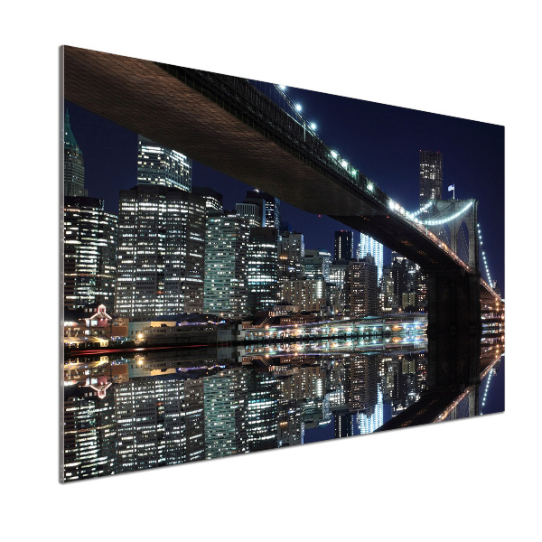 Glasrückwand für die küche Brooklyn Bridge
