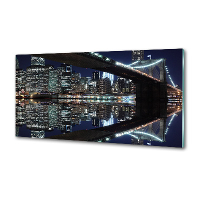 Glasrückwand für die küche Brooklyn Bridge