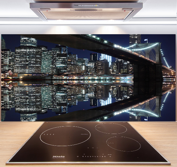 Glasrückwand für die küche Brooklyn Bridge