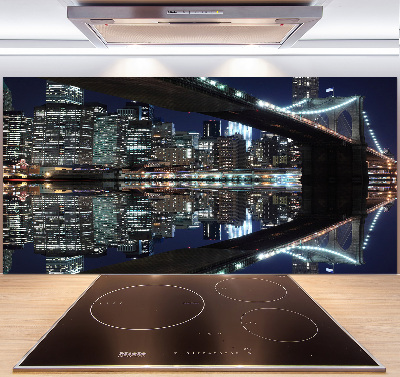 Glasrückwand für die küche Brooklyn Bridge