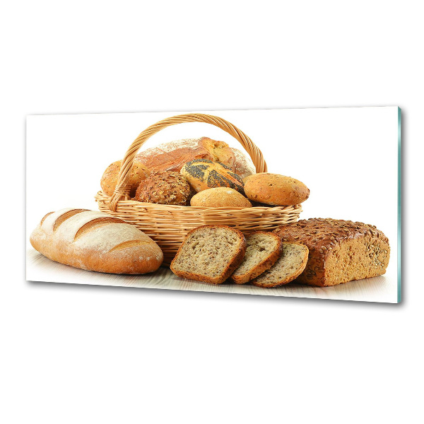 Glasrückwand für die küche Brot im Korb