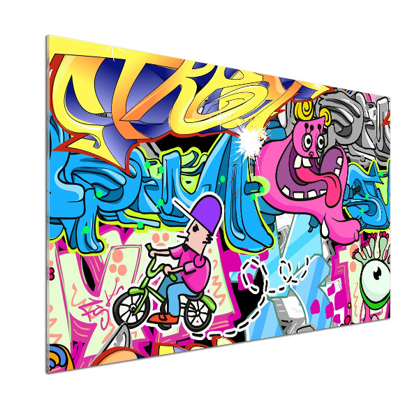 Platte für Küchenrückwand Graffiti