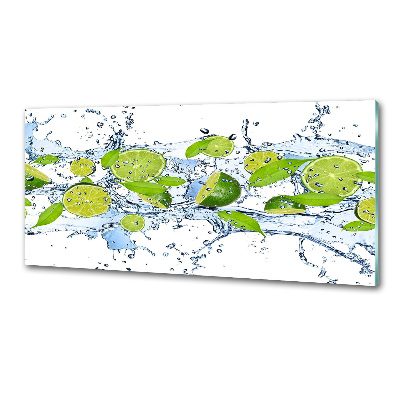 Küchen wandpaneel Limetten und Wasser