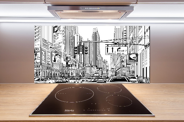 Glasrückwand für die küche Straßen von New York