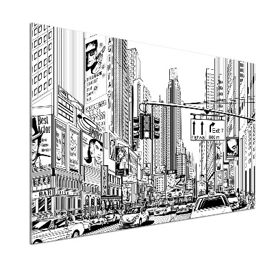 Glasrückwand für die küche Straßen von New York