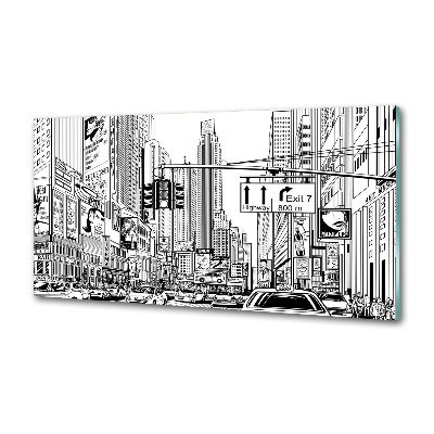 Glasrückwand für die küche Straßen von New York