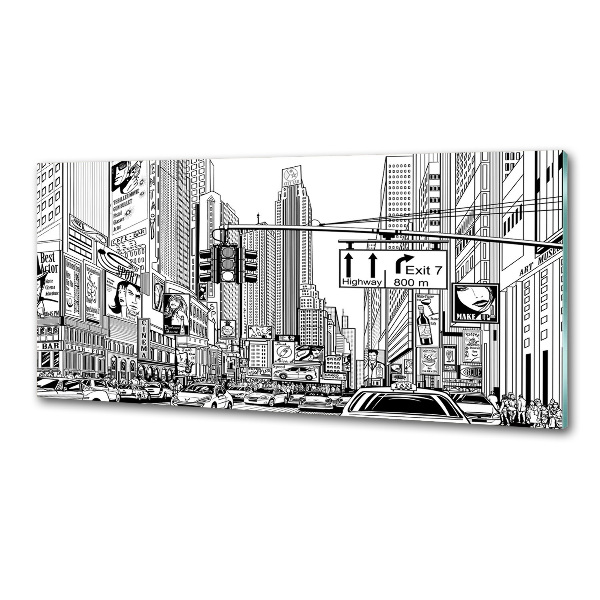 Glasrückwand für die küche Straßen von New York