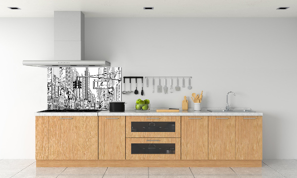 Glasrückwand für die küche Straßen von New York