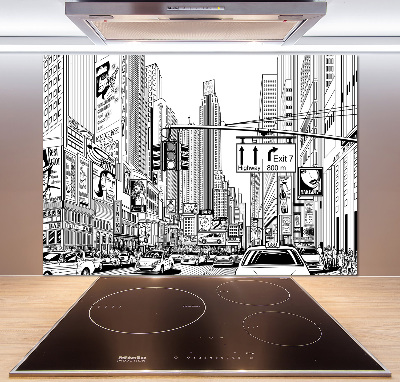 Glasrückwand für die küche Straßen von New York