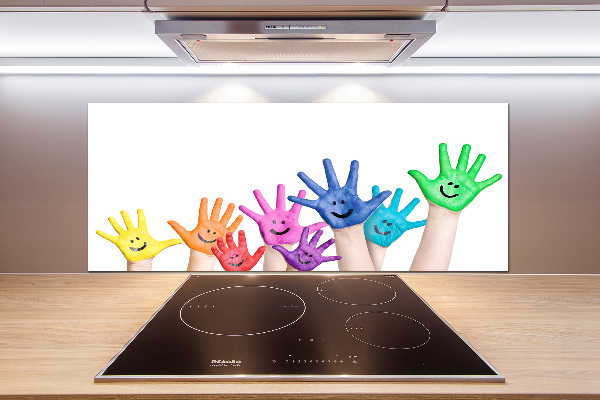 Platte für Küchenrückwand Bemalte Hände