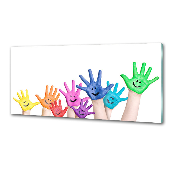 Platte für Küchenrückwand Bemalte Hände