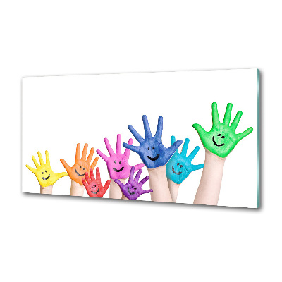 Platte für Küchenrückwand Bemalte Hände