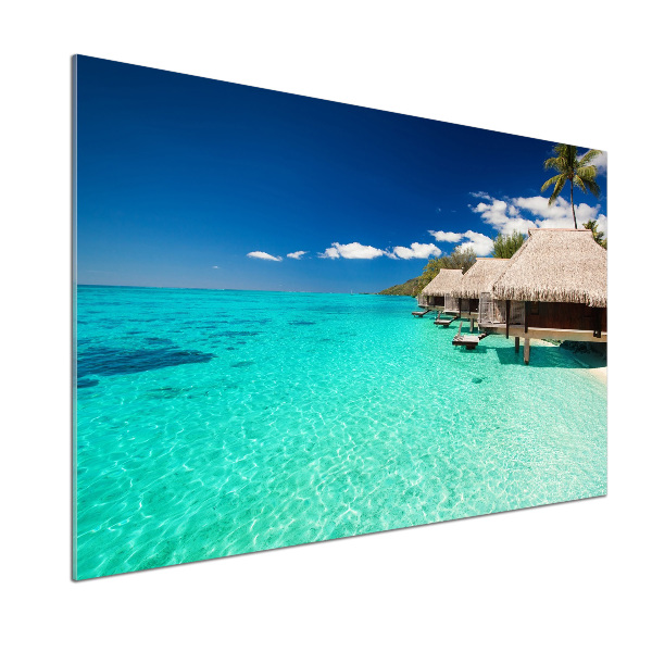 Glasrückwand für die küche Bungalows über dem Wasser