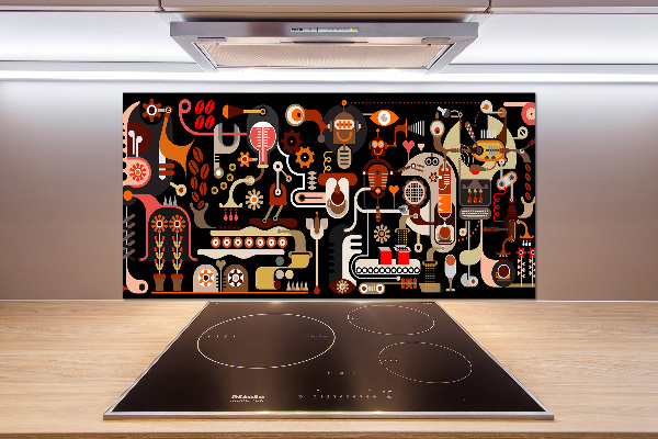 Küchen wandpaneel Kaffeeproduktion