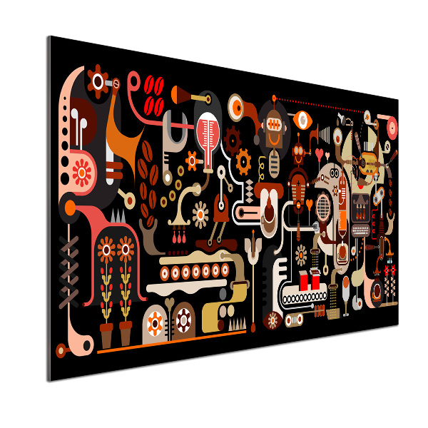 Küchen wandpaneel Kaffeeproduktion