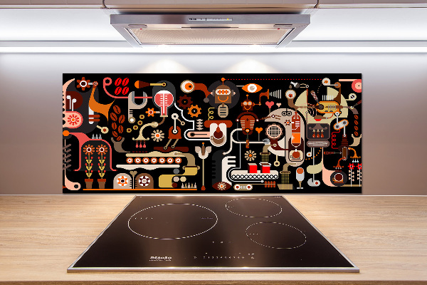 Küchen wandpaneel Kaffeeproduktion