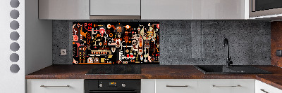 Küchen wandpaneel Kaffeeproduktion