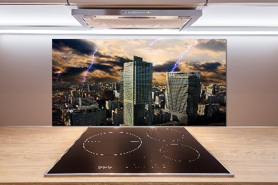 Küchen wandpaneel Sturm über Warschau